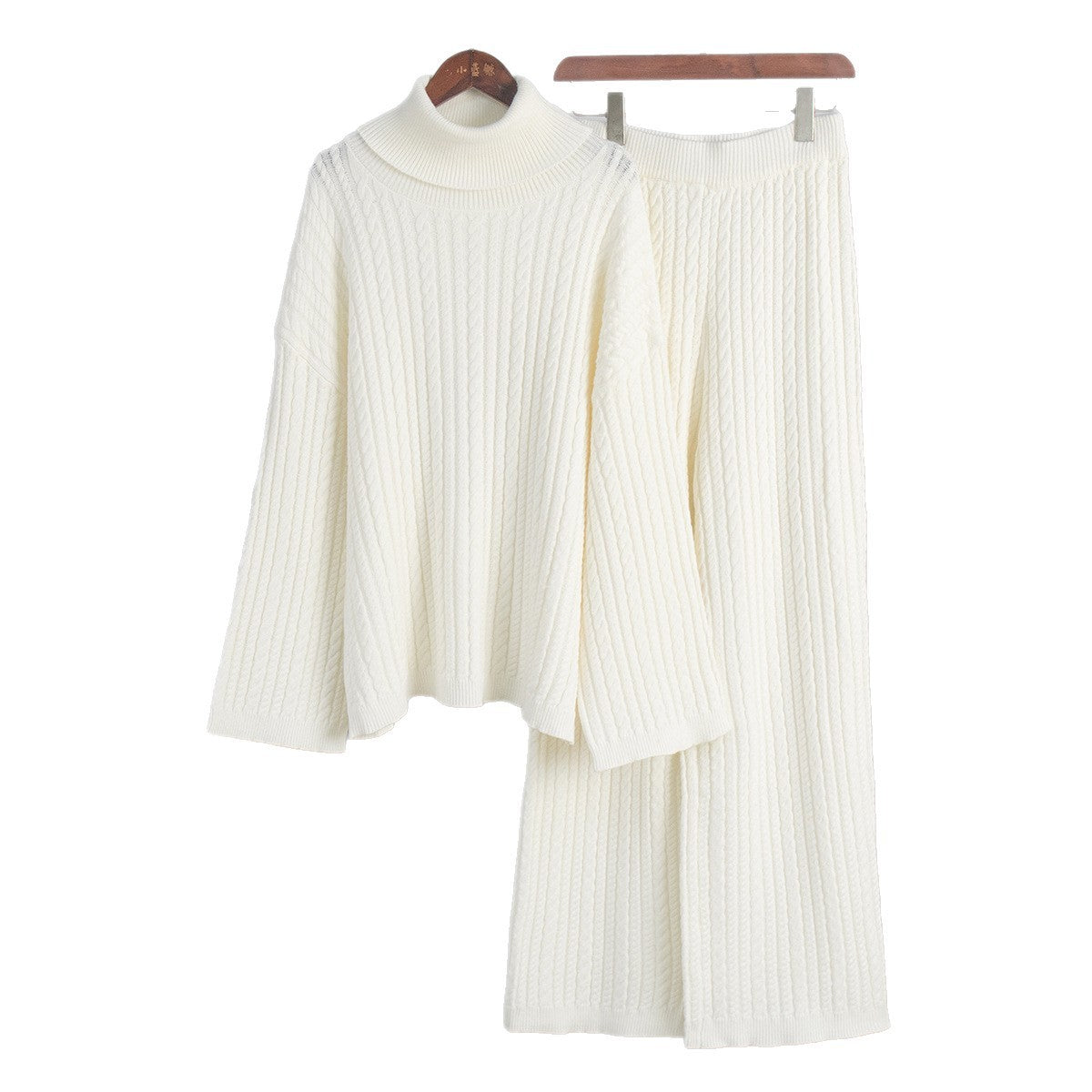 Knitting Women's Autumn And Winter New Two-piece Suit